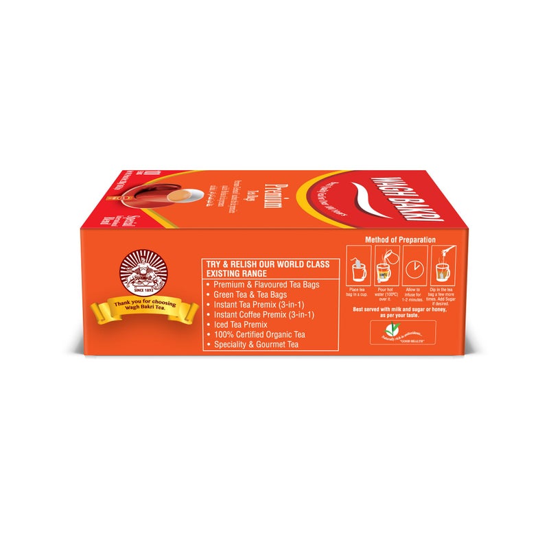 Wagh Bakri Premium Tea Bags, 100 Tea Bags of Special International Blend, 200grams - Image 4